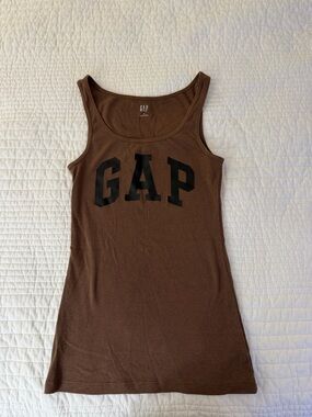 GAP Brown Tank with Black Logo